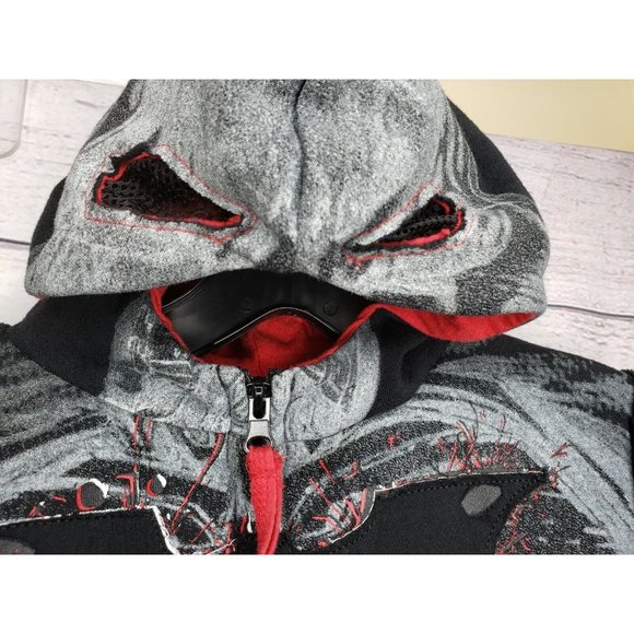 DXtreme The Dark Knight Rises Kids Batman Hooded Sweatshirt - Embroidered Zip - Picture 8 of 10